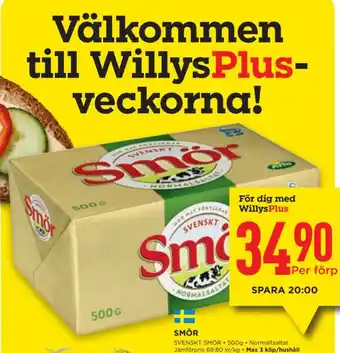 Willys SMÖR erbjuda