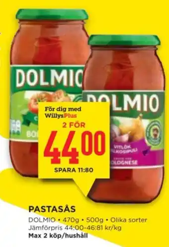 Willys PASTASÅS erbjuda