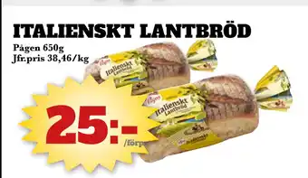 Bonum Matmarknad ITALIENSKT LANTBRÖD erbjuda