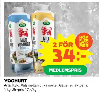 Coop Daglivs YOGHURT erbjuda