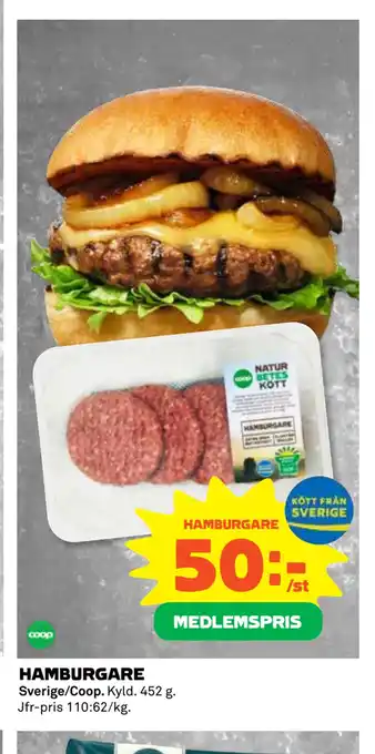 Coop Daglivs HAMBURGARE erbjuda