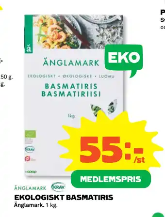 Coop Daglivs EKOLOGISKT BASMATIRIS erbjuda