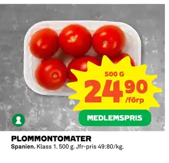 Coop Daglivs PLOMMONTOMATER erbjuda