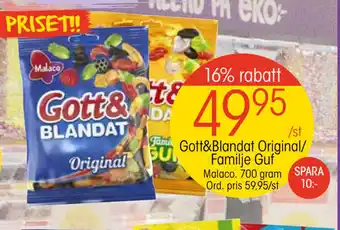 EKO Gott&Blandat Original/ Familje Guf erbjuda