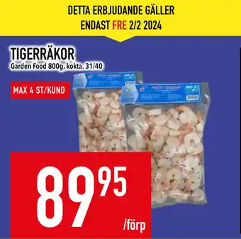 Matdax TIGERRÄKOR erbjuda