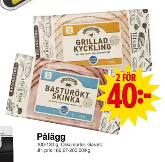 Matöppet Pålägg erbjuda