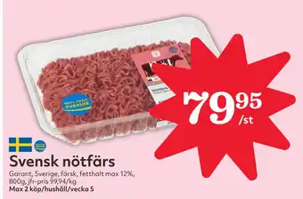 Hemköp Svensk nötfärs erbjuda
