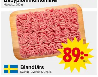 Matöppet Blandfärs erbjuda
