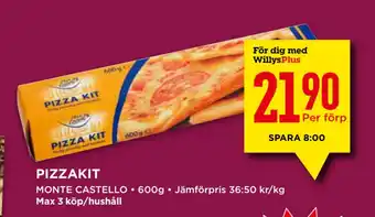 Willys PIZZAKIT erbjuda