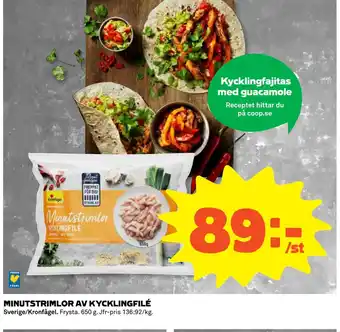 Coop MINUTSTRIMLOR AV KYCKLINGFILÉ erbjuda