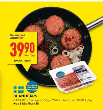 Willys Hemma BLANDFÄRS erbjuda