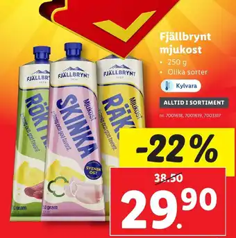 Lidl Fjällbrynt mjukost erbjuda