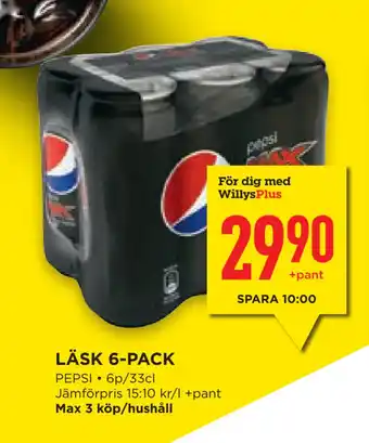 Willys Hemma LÄSK 6-PACK erbjuda