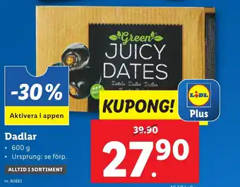 Lidl Dadlar erbjuda