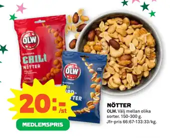 Stora Coop NÖTTER erbjuda