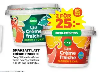 Stora Coop SMAKSATT LÄTT CRÈME FRAICHE erbjuda