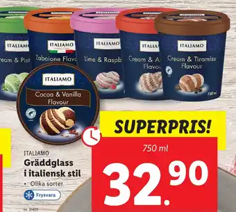 Lidl Gräddglass i italiensk stil erbjuda
