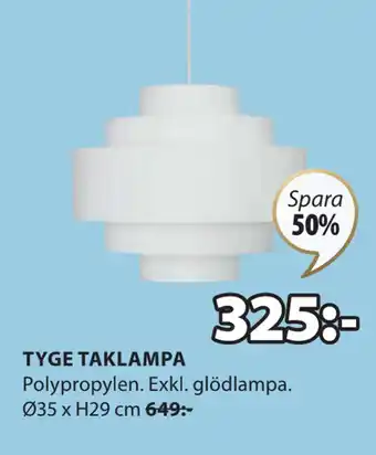 JYSK TYGE TAKLAMPA erbjuda