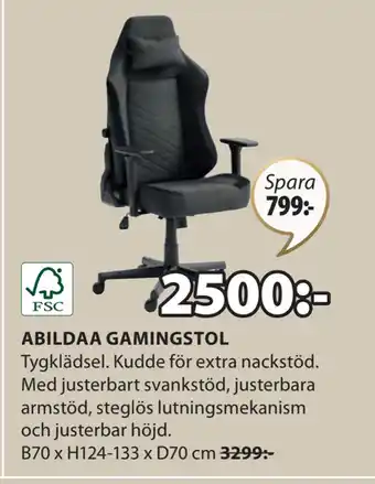 JYSK ABILDAA GAMINGSTOL erbjuda