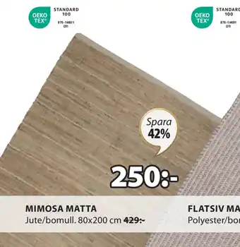 JYSK MIMOSA MATTA erbjuda