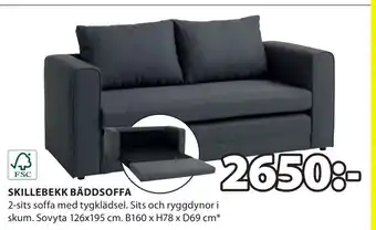 JYSK SKILLEBEKK BÄDDSOFFA erbjuda