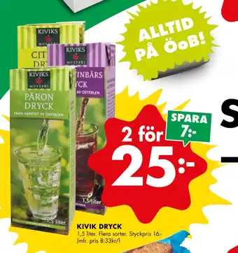 ÖoB KIVIK DRYCK erbjuda