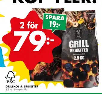 ÖoB GRILLKOL & BRIKETTER erbjuda