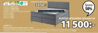 JYSK GOLD C60 KONTINENTALSÄNG COMFORT+ GRÅ-29 erbjuda