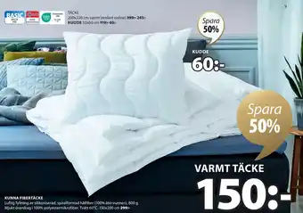 JYSK KUNNA FIBERTÄCKE erbjuda