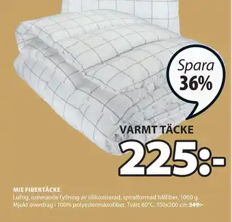 JYSK MIE FIBERTÄCKE erbjuda