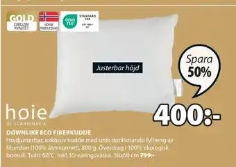 JYSK DOWNLIKE ECO FIBERKUDDE erbjuda