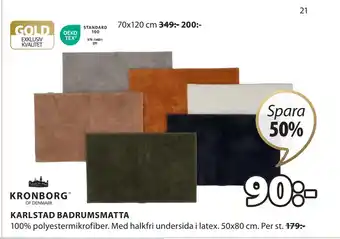 JYSK KARLSTAD BADRUMSMATTA erbjuda