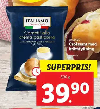 Lidl Croissant med krämfyllning erbjuda