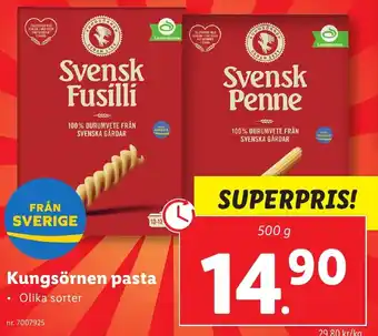 Lidl Kungsörnen pasta erbjuda