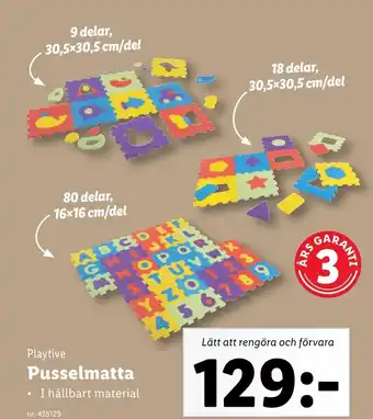 Lidl Pusselmatta erbjuda