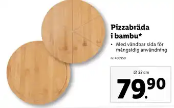 Lidl Pizzabräda i bambu erbjuda