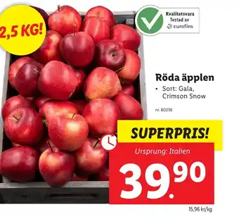 Lidl Röda äpplen erbjuda