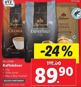 Lidl Kaffebönor erbjuda