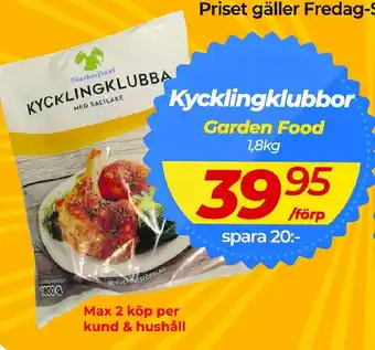 Matrix Butikerna Kycklingklubbor erbjuda