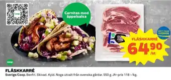 Coop Daglivs FLÄSKKARRÉ erbjuda