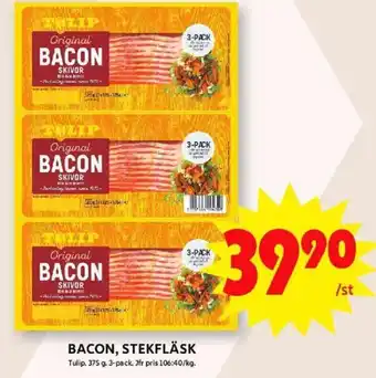 ICA Maxi BACON, STEKFLÄSK erbjuda