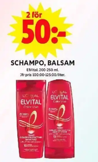 ICA Maxi SCHAMPO, BALSAM erbjuda