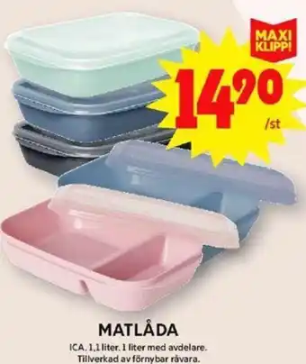 ICA Maxi MATLÅDA erbjuda
