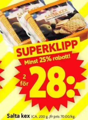 ICA Supermarket Salta kex erbjuda
