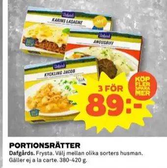 Coop Dafgårds färdigrätter erbjuda