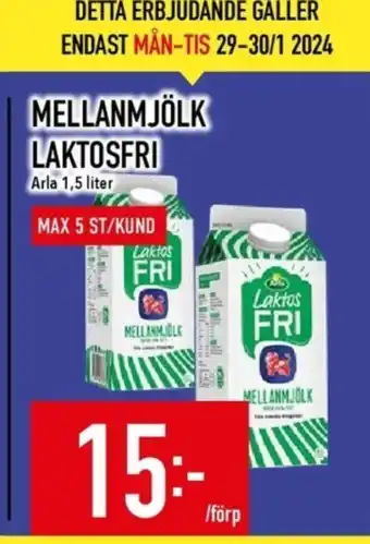 Matdax Arla mjölk erbjuda