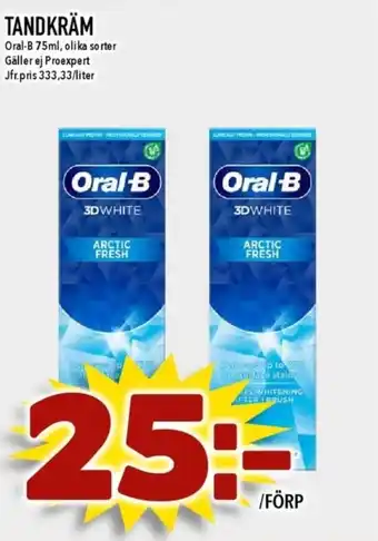 Matdax Oral-b tandkräm erbjuda