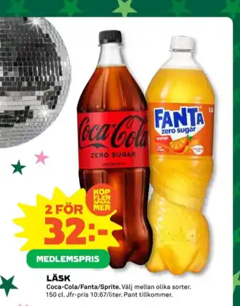 Coop Coca cola läskedryck erbjuda