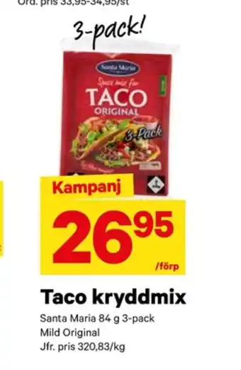 City Gross Santa maria taco kryddmix erbjuda