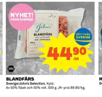 Coop Johns selection blandfärs erbjuda